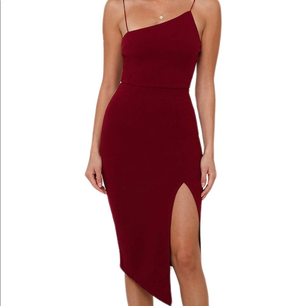 NWT wine midi dress, size 4-6